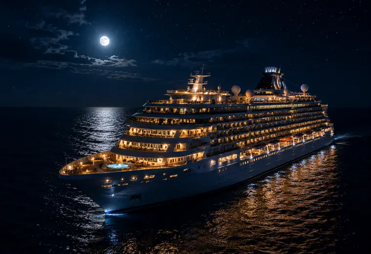 Cruise ship at sea for Istanbul & Mediterranean Treasures