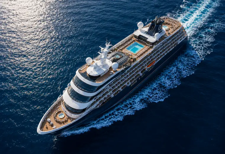 Cruise ship at sea for Mediterranean Cruise from Istanbul