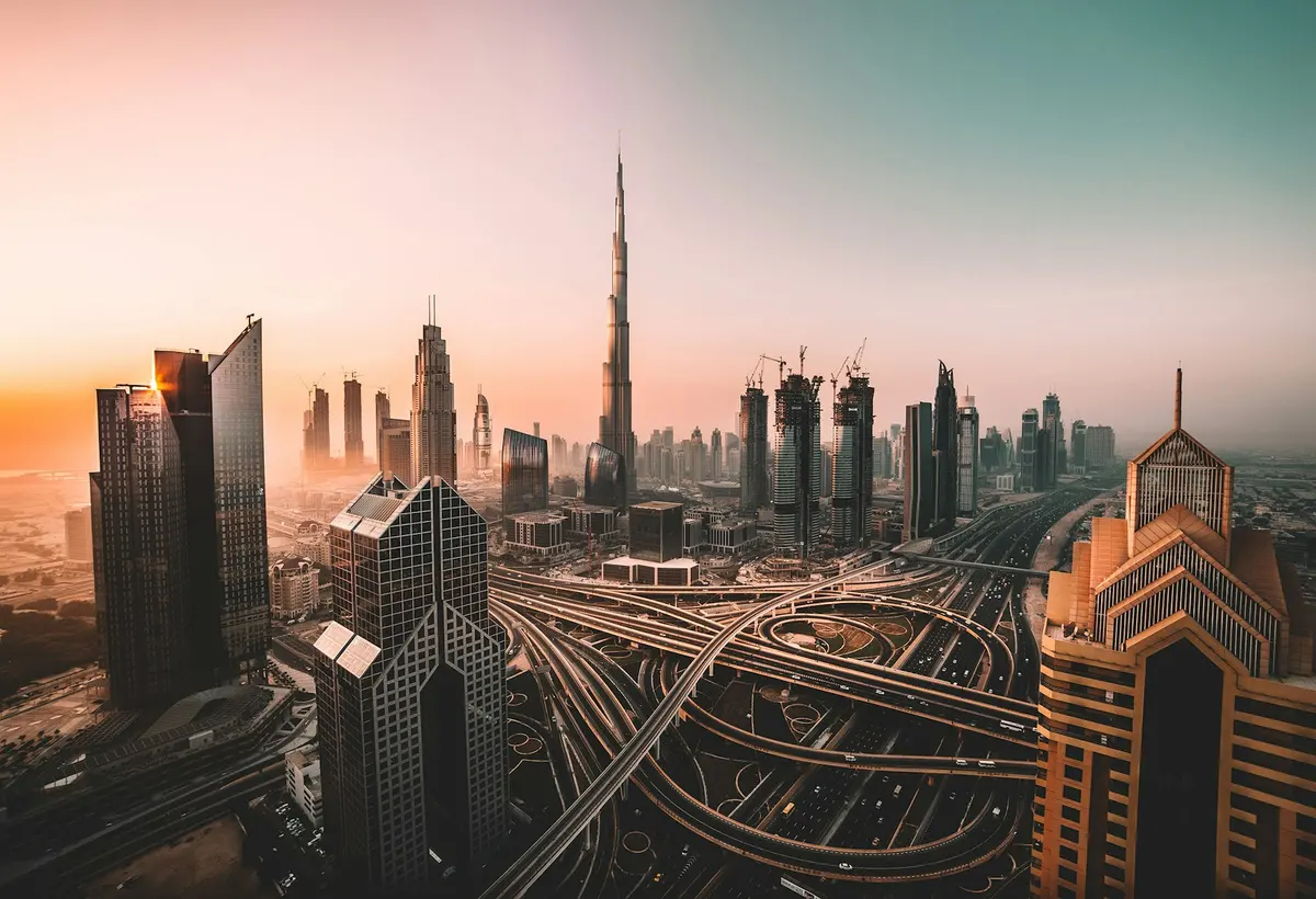 Dubai skyline and Burj Khalifa