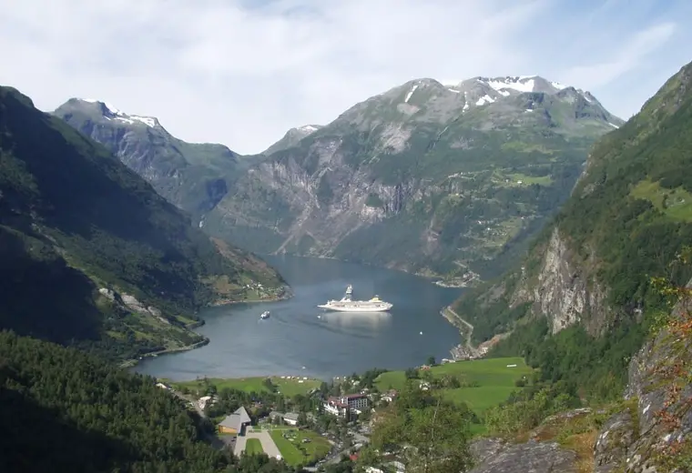 Norwegian fjord and mountains