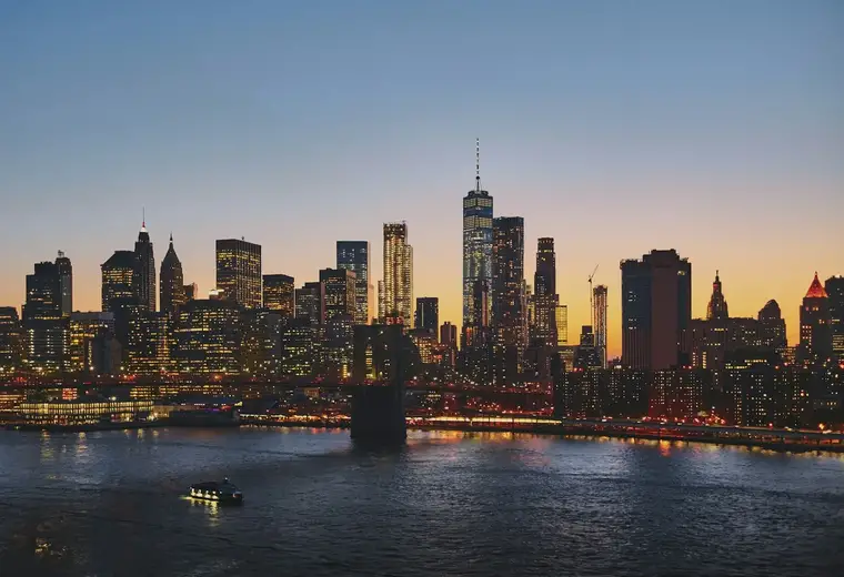 New York skyline in the USA